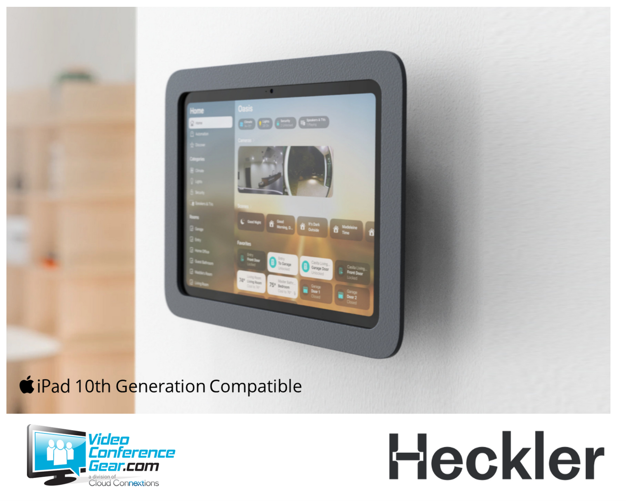 Heckler H756 Schedule Display Enclosure OnWall Mount for iPad 10th Generation (Black Grey)