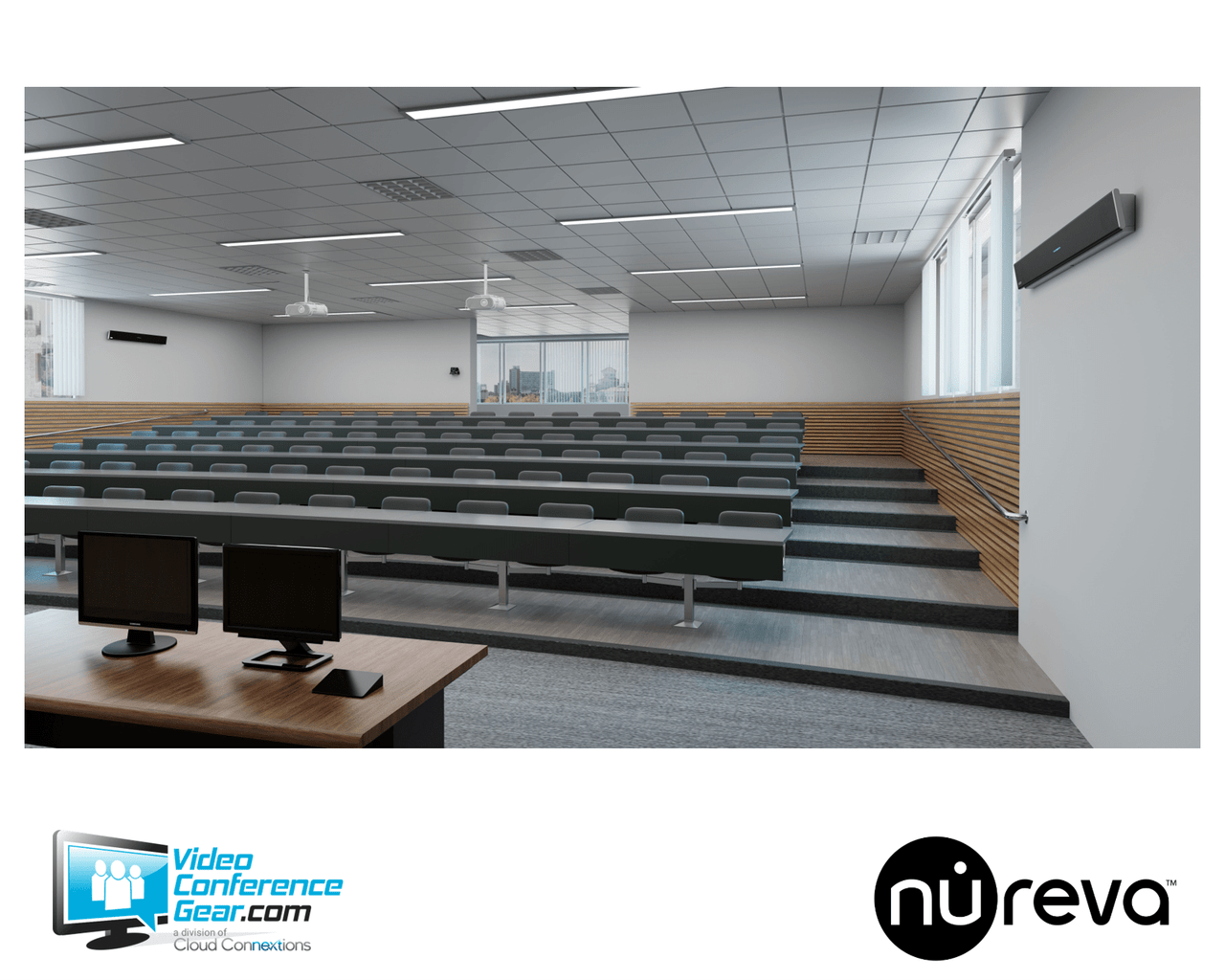Nureva HDL410 Audio Solution for Large Meeting Spaces and Classrooms up to 35' x 55' (White)