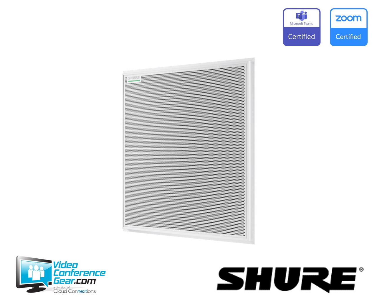 Shure MXA920 | Room Audio Solution | Square Ceiling Microphone | White