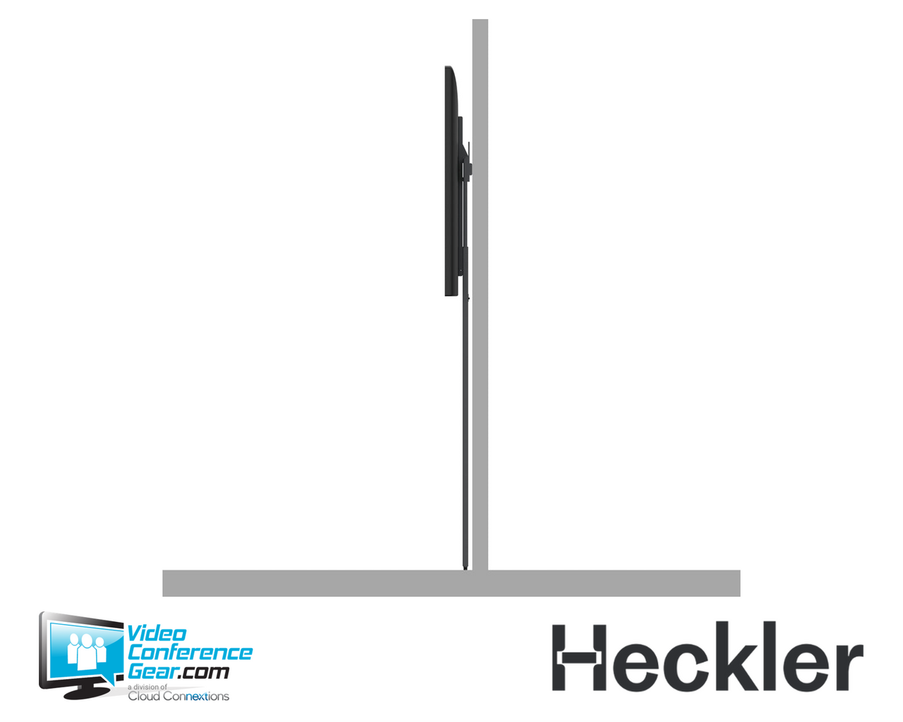 Heckler H800-BG AV Wall Structure and Support for Single Display - Black Grey