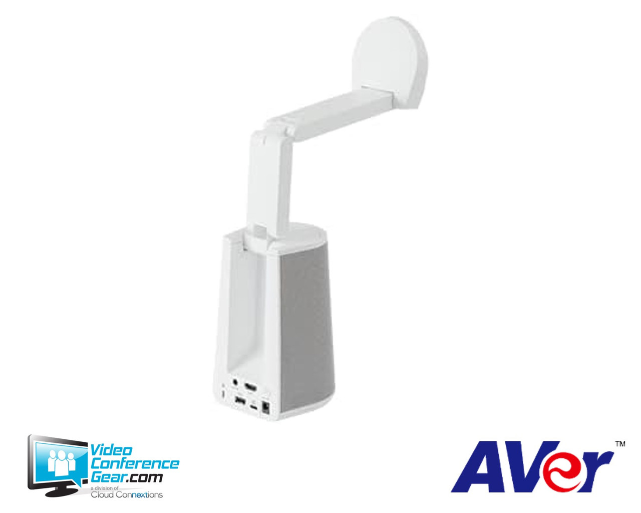 AVer A30 is an all-in-one video conference camera that enhances collaboration by combining a web camera, document camera, microphone, and speaker