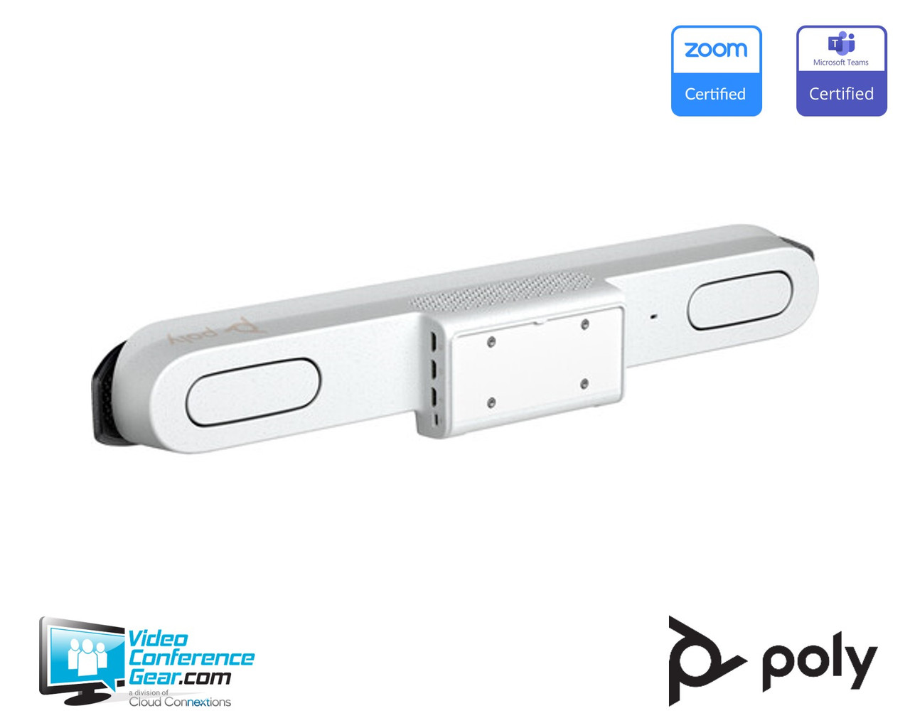 Poly Studio X52 Video Bar | All-in-One Design with Integrated Camera, Speakers and Mics