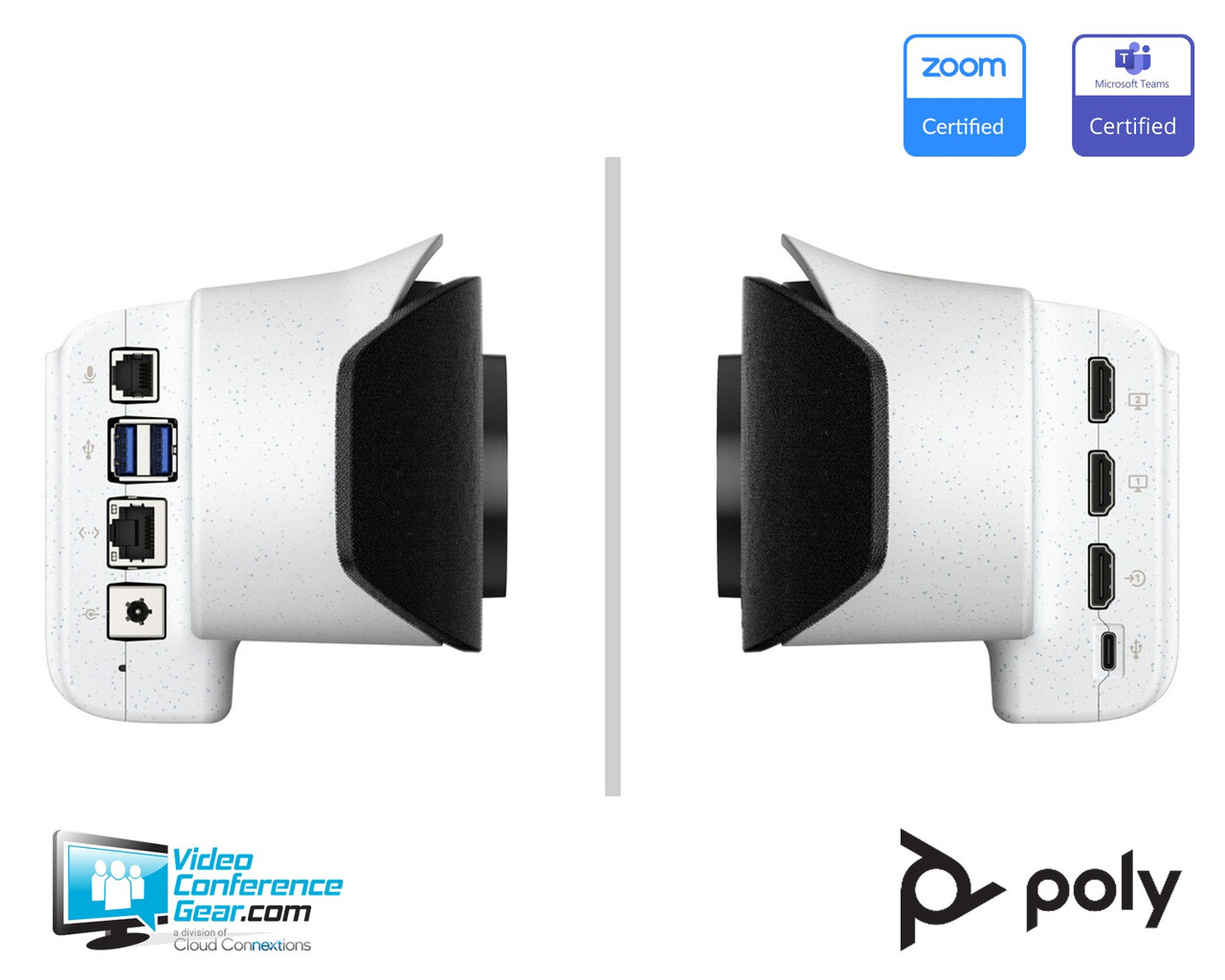 Poly Studio X52 Video Bar | All-in-One Design with Integrated Camera, Speakers and Mics