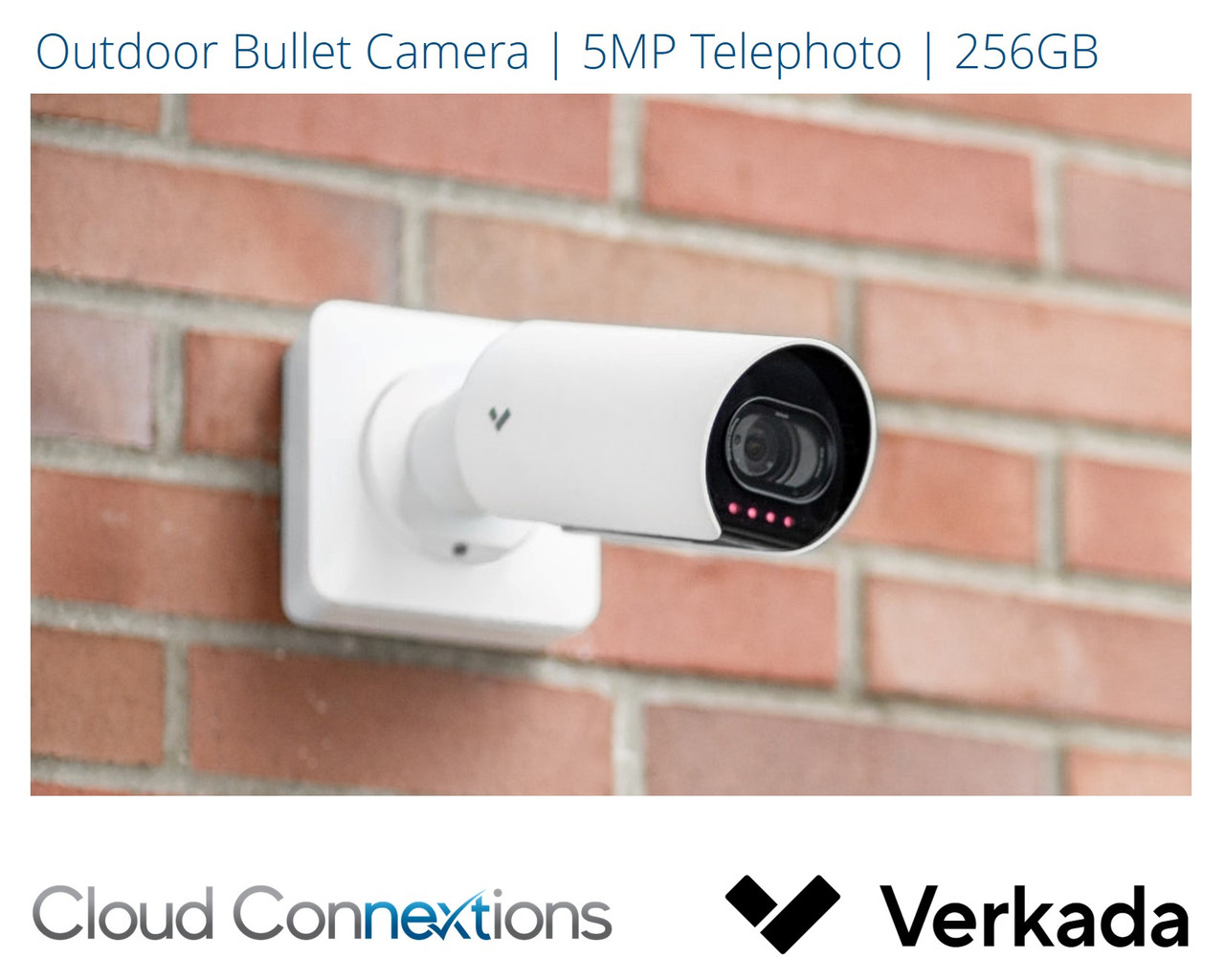 Verkada | CB52-TE 5MP Outdoor Bullet Camera | 256GB, Telephoto