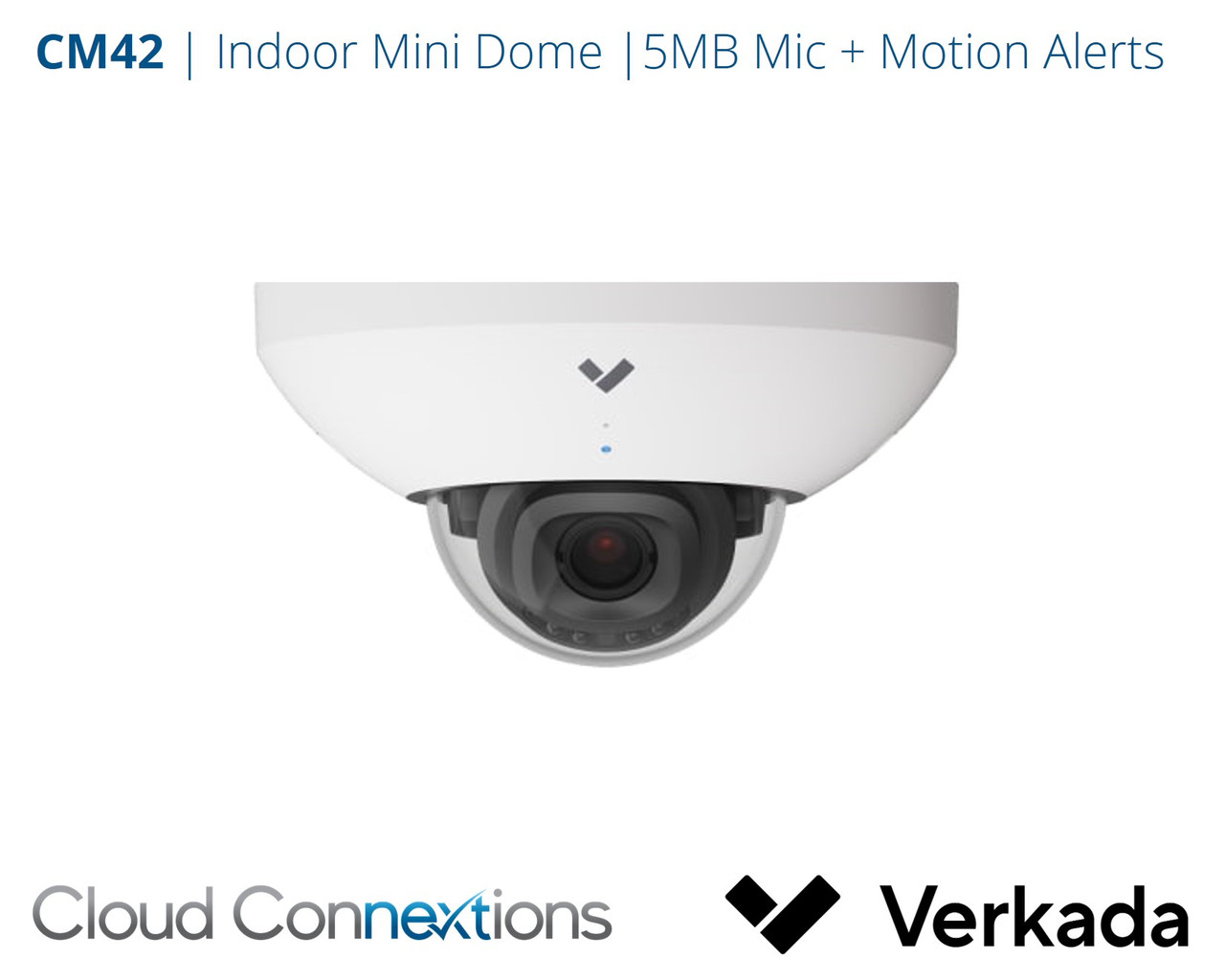 Verkada | CM42 Mini Dome Indoor Camera | 5MP, Integrated Mic