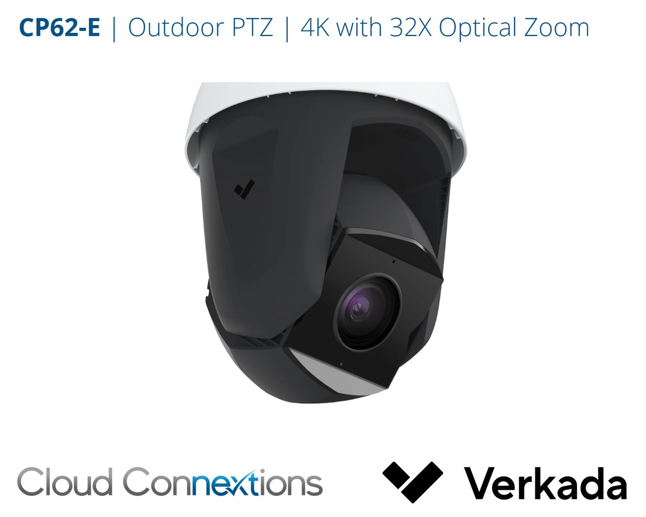 Verkada | CP62-E PTZ Outdoor Camera | 4K UltraHD, 32X Optical Zoom