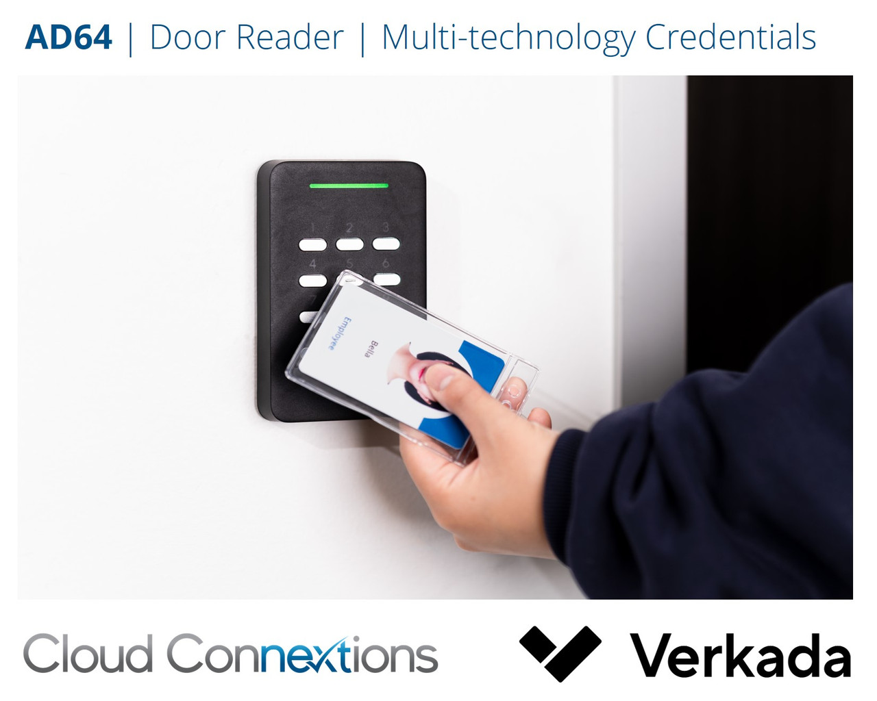 Verkada | AD64 Multi-format, Single Gang Card Reader with Keypad