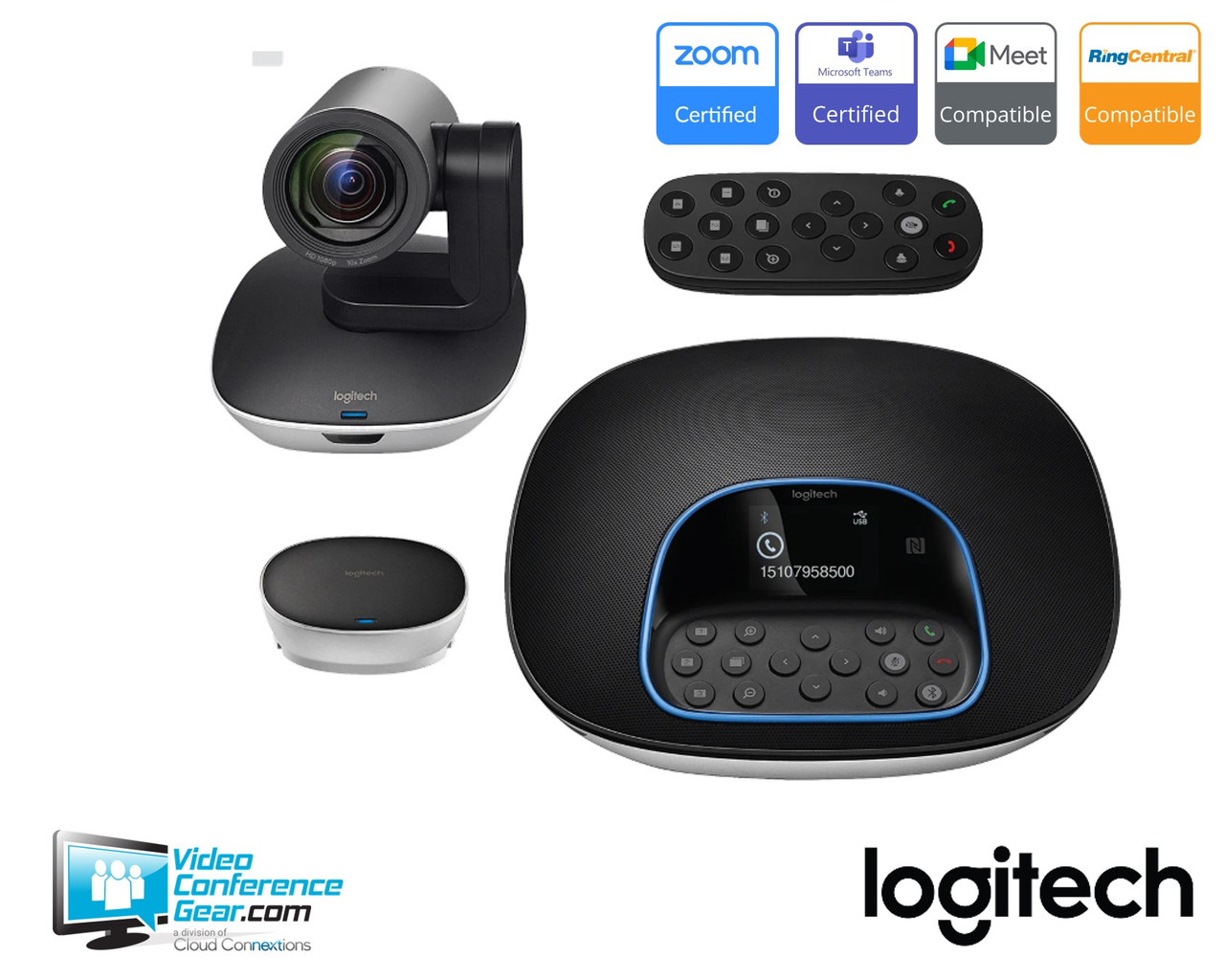 Logitech Group V-U0036 web会議　webカメラ Logitech | GROUP | Camera Speakerphone and Mic | Medium Room