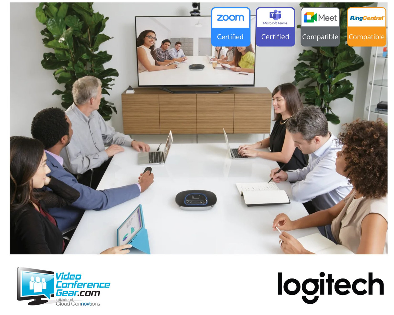 Logitech | GROUP | Camera Speakerphone and Mic | Medium Room