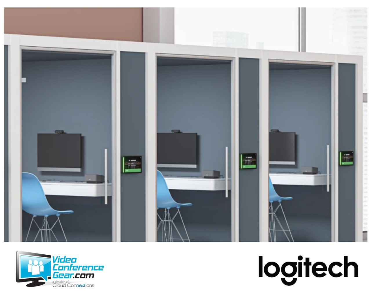 Logitech Logi Dock Focus Room Solution for Phone Booths, Shared Spaces, Home Office or Desktop