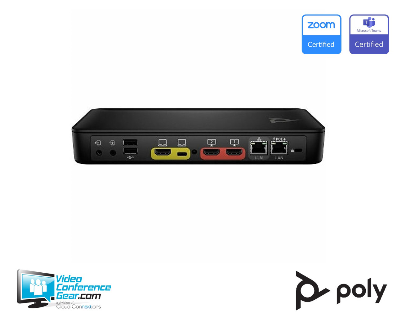 Poly Studio G62
Modular room video conferencing system