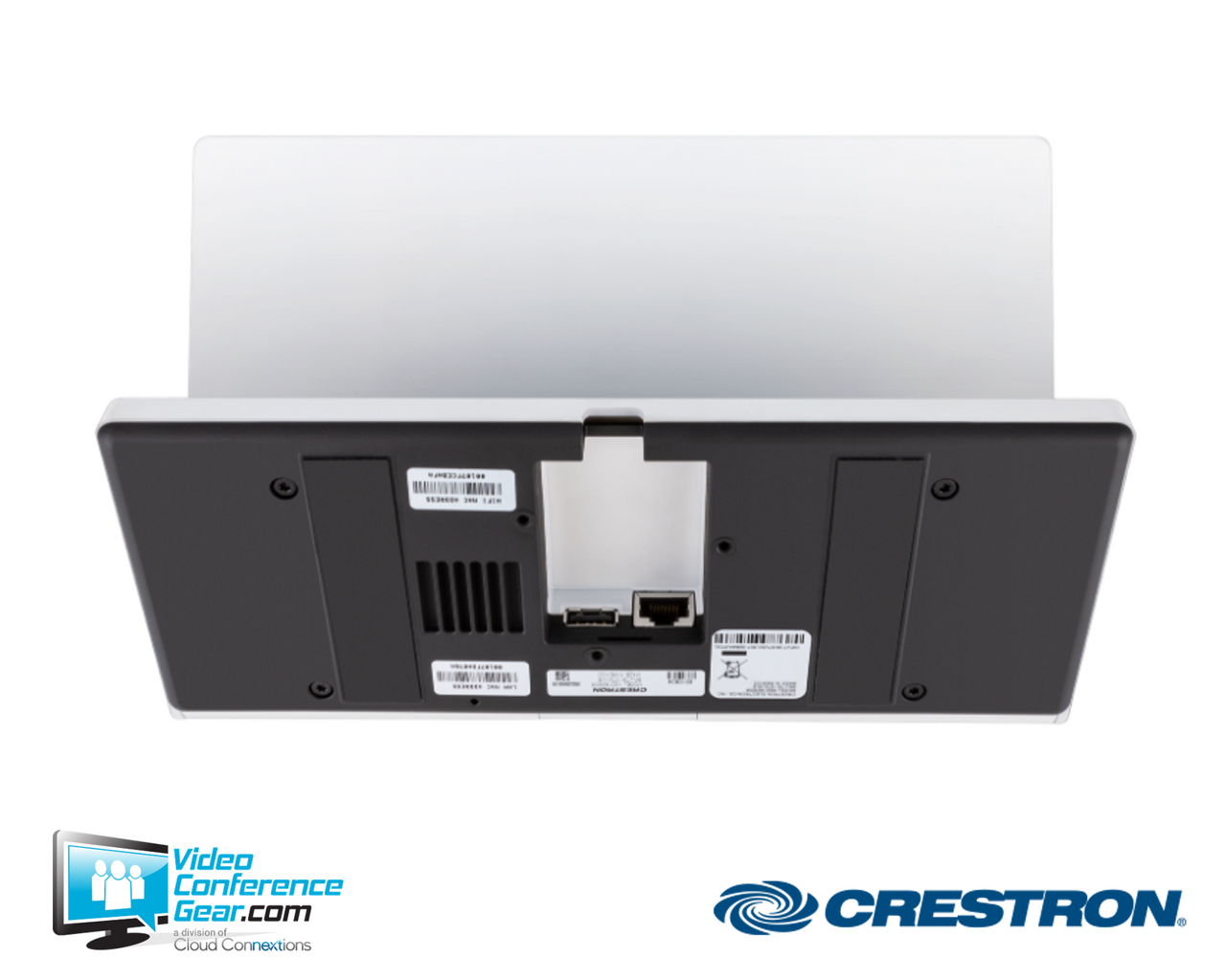 Crestron TSS-1070-W-S is a 10.1" WUXGA touchscreen room scheduling panel with PoE, Wi-Fi, and native Microsoft Teams and Zoom Rooms integration.