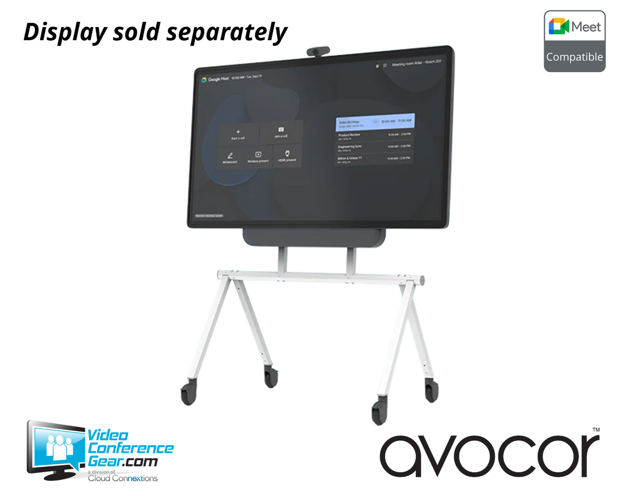Avocor | Mobile Stand for Google Meet Series One Board 65 | AVM-STND-65-TAA