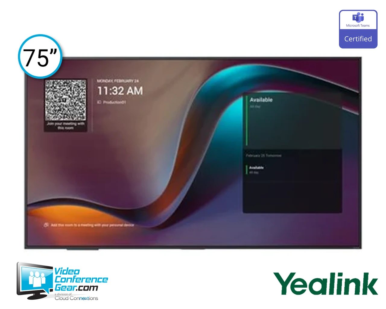 Yealink | MeetingDisplay 75" Room Display for Microsoft Teams Room System