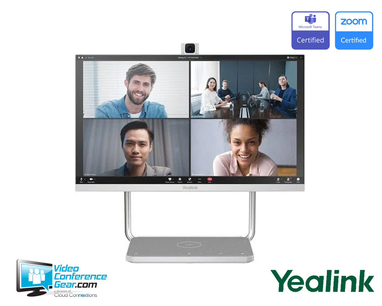 Yealink | DeskVision A24 All-in-One Desktop Collaboration Display for Personal and Phone Rooms