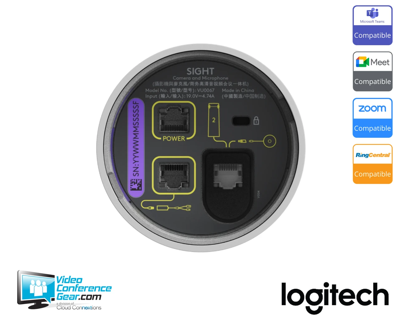 Logitech | Sight Dual 4K Tabletop Companion Camera {White) | 960-001503