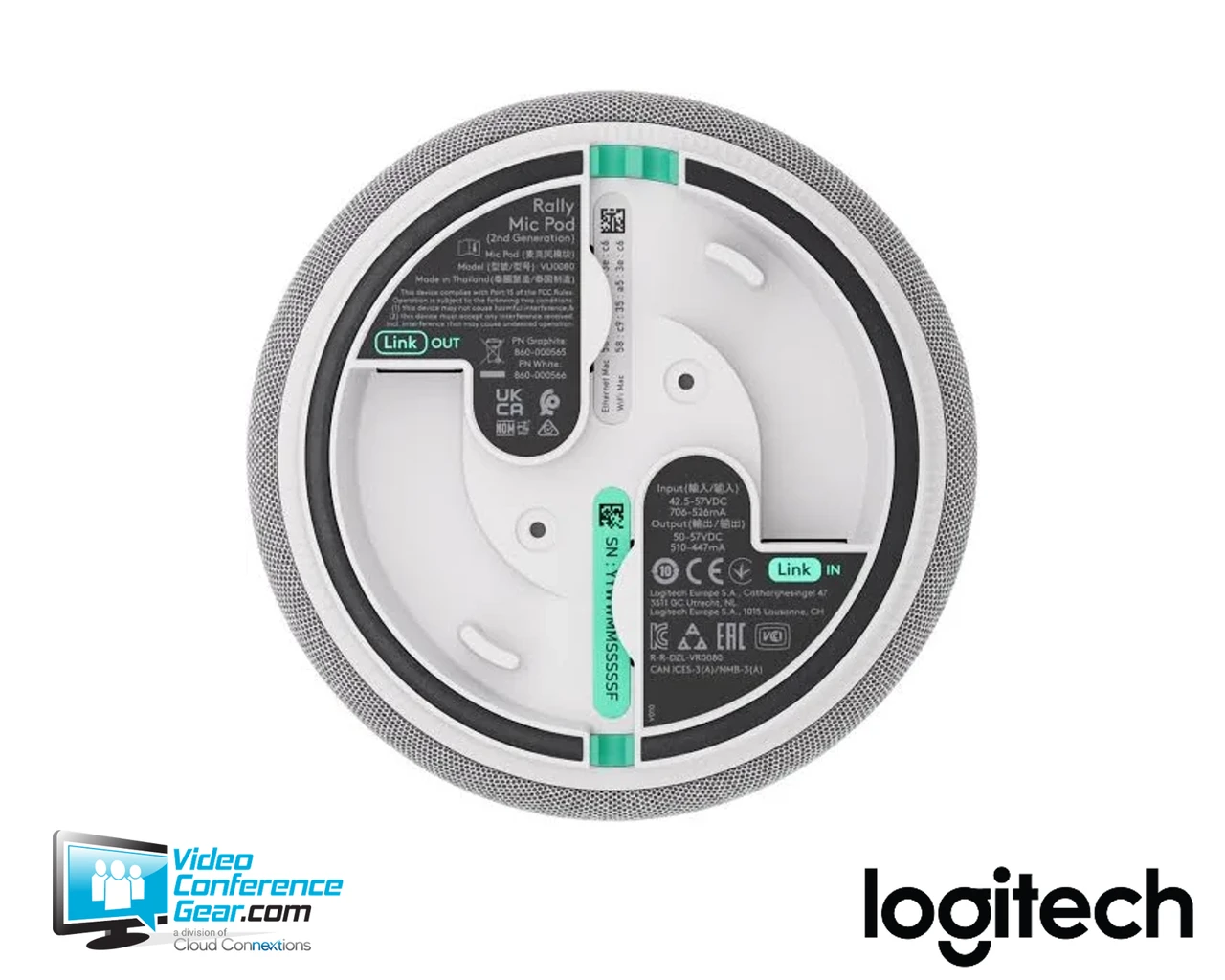 Logitech | Rally Mic Pod 2 - Off-white | 989-001215