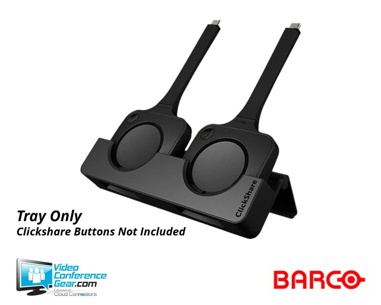 Barco Accessory | ClickShare 2-in-1 Tray (5th Gen, Holds 2 Buttons) | R9861700T01