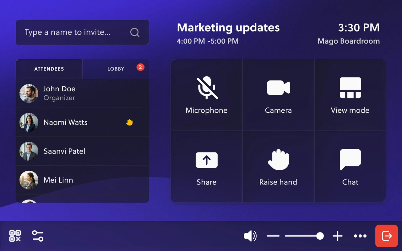 Mago Controller interface example. Controller hardware sold separately.
