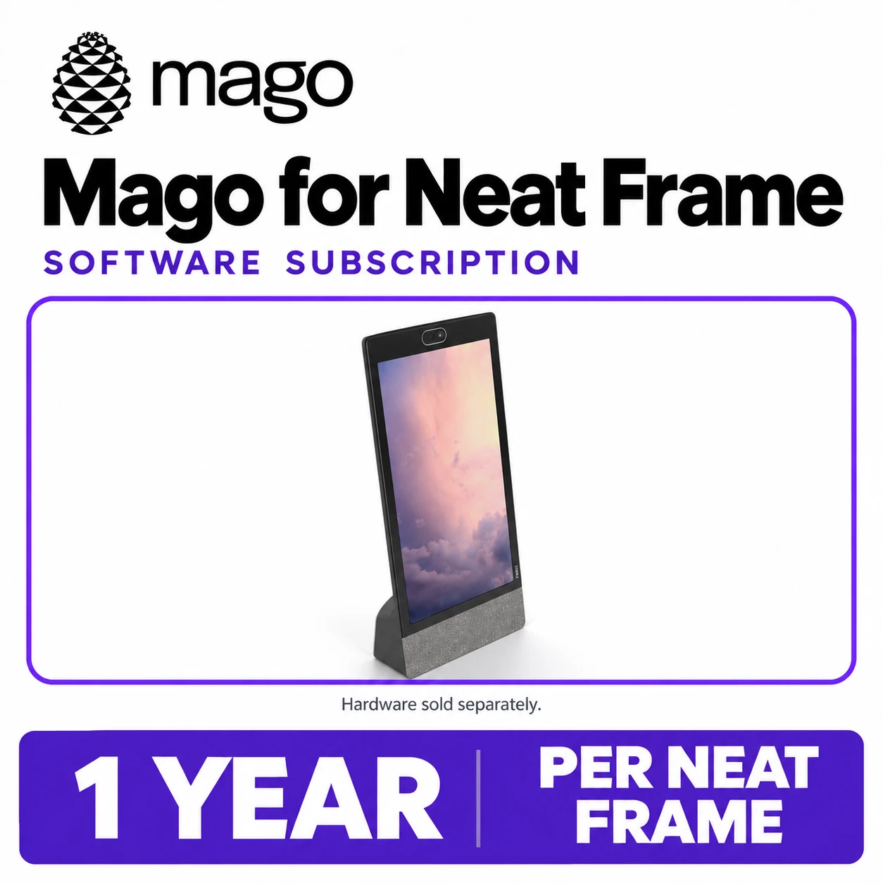 Mago software subscription - Per Neat Frame - hardware sold separately