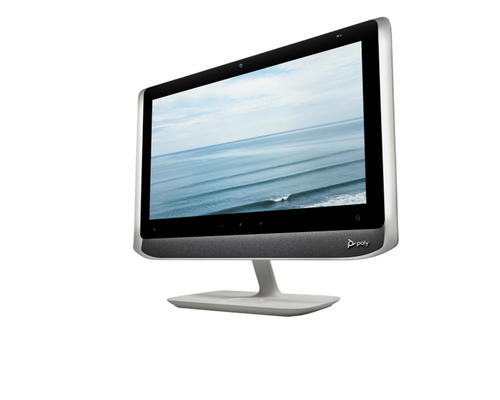 Poly Studio P21, 21.5 1080p USB All-In-One Monitor, Integrated 1080p Camera, Stereo Speaker, Mic, Touchbar, (1) USB Type C, (2) USB Type A; Open Eco System; USB A to C, cable, with an adapter work with Zoom, Microsoft Teams, GoTo Meeting, Google Meets, 2200-87100-001