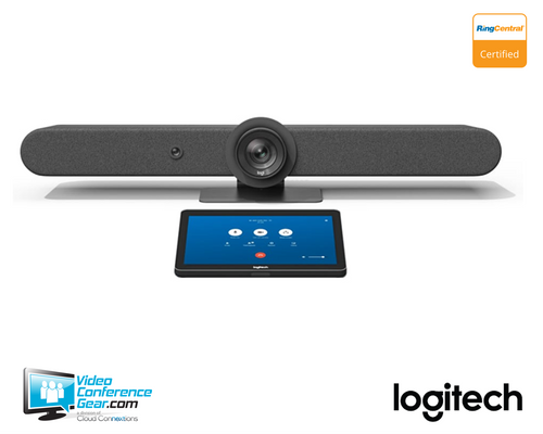 Logitech Rally Bar with Tap Cat5e Configured for RingCentral Ready to Use Video Conferencing - Android Video Conference Room Appliance