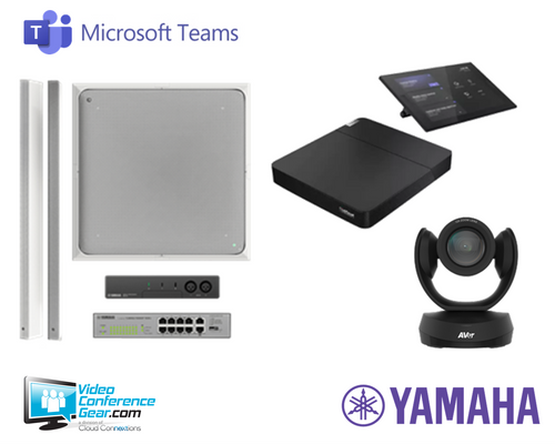 Yamaha ADECIA, Lenovo and Aver large conference room solution. ADECIA Ceiling Microphone, Lenovo Thinksmart Core Teams Room & Controller with Aver CAM520 Pro 2