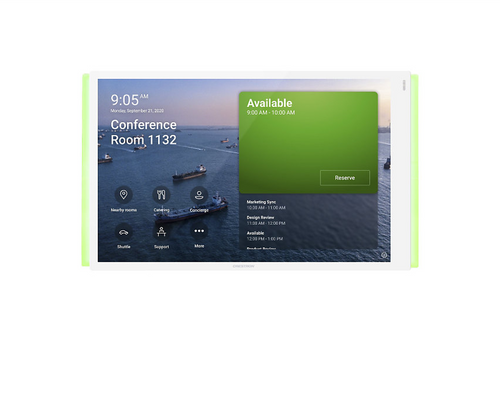 Crestron | Room Scheduling Touch Screen for Microsoft Teams | TSS-1070-T-W-S-LB