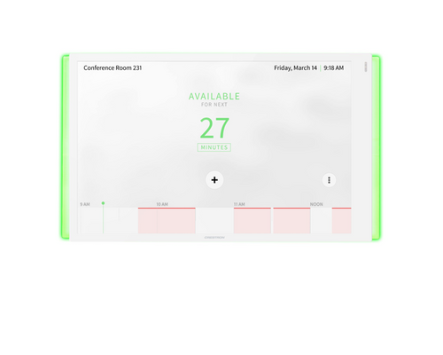 Crestron TSS-1070-W-S-LB 10.1-Inch Conference Room Scheduling Panel with  Status Light Kit- White