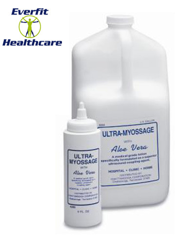 Formulated with aloe vera, this top quality lotion is ideal for use as an ultrasound coupling agent or for massage. Contains no menthol. The lotion is hypo-allergenic, water-soluble and greaseless.
