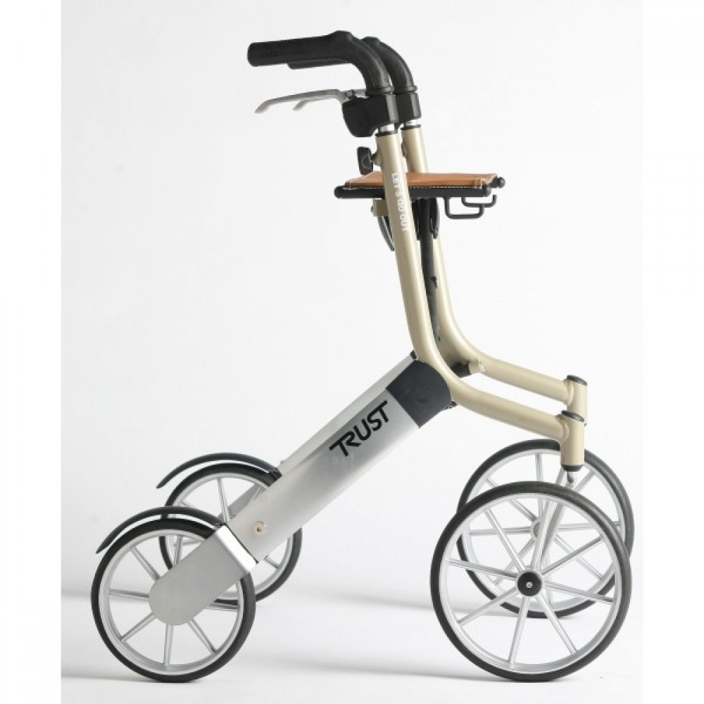 Trust Lets go out rollator is a durable, very attractive and very popular rollator designed for professionals, their patients and the public.