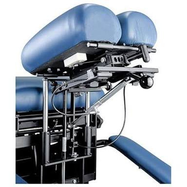 Ergo Style Chiro Table has adjustable headpiece for Dr and patient comfort and convenance 