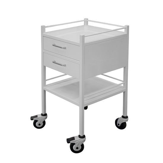 Everfit Single - Coated Trolley 2 Drawer - 500 x 500 x 967