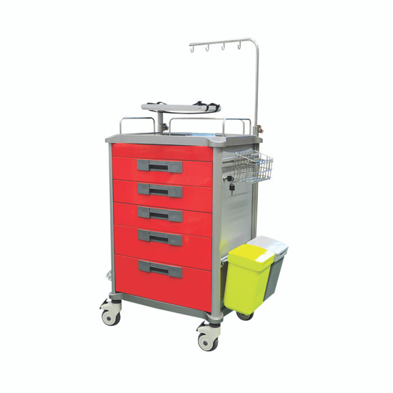 Everfit Emergency Trolley  - RED
