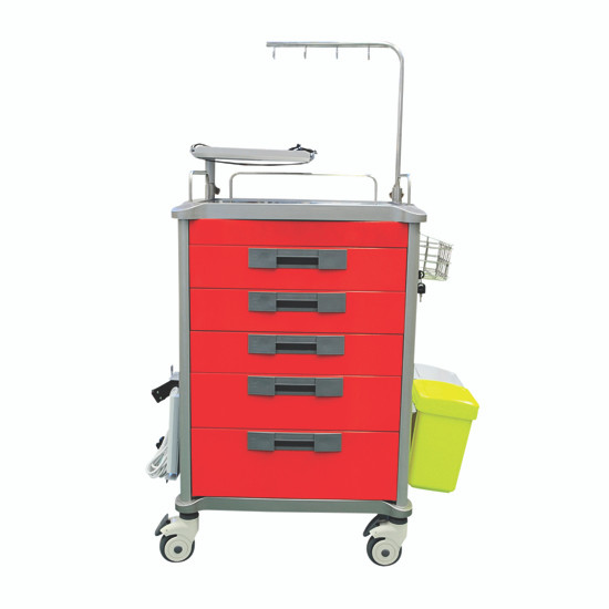 Everfit Emergency Trolley  - RED