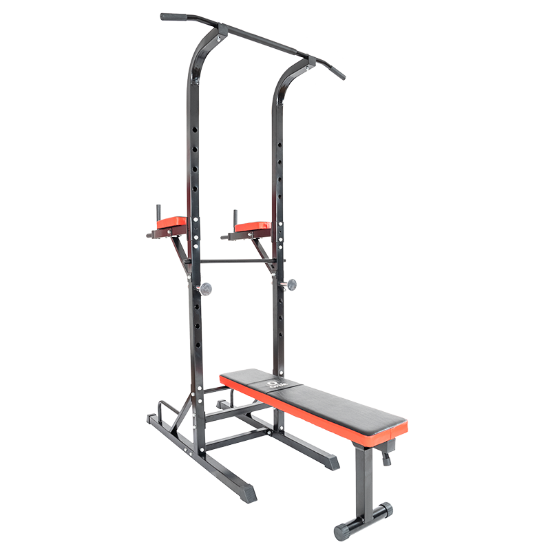 ORBIT POWER STATION WITH FLAT BENCH WITH FREE 21KG DUMBELL SPIN-LOCK SET