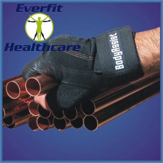 Shock Absorbing Leather Half Gloves (Pair) 