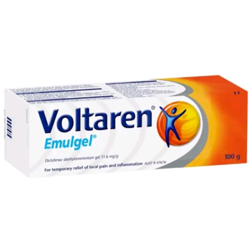 Voltaren Emulgel
Used for temporary relief of local pain and inflammation in acute soft tissue injuries including sprains, tendinitis, bursitis and sports injury.