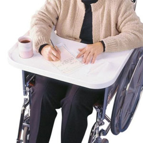 Roylan Moulded lap tray is durable and lightweight and features a moulded rim and recessed area for cup or glass.