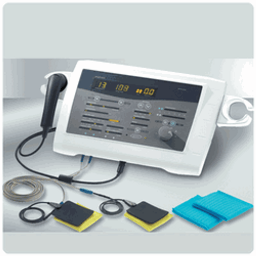 The Vectorpulse's interferential module offers 10 user defined programs set up up at a push button, manual sweep control, vector rotation, bi-polar and quadropolar operation, and digital displays of all important parameters. The Vectorpulse's interferential module offers 10 user defined programs set up up at a push button, manual sweep control, vector rotation, bi-polar and quadropolar operation, and digital displays of all important parameters.
