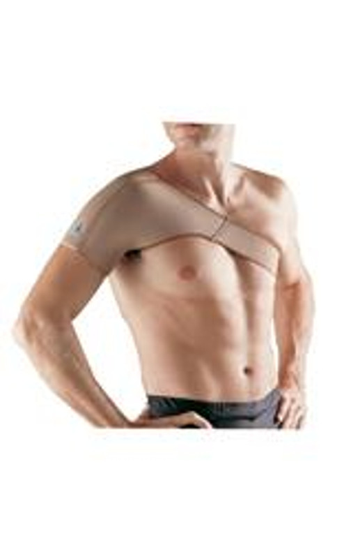 The Shoulder Support provides compression & support to the shoulder. Shoulder Support offers therapeutic warmth for the shoulder & upper arm.
