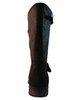 Davinci Italian Dressy/Casual Brushes Suede Black Leather Round Toe Mid Calf Boots Forte1085