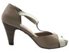 Julie Dee Women's 345 Dressy/Casual Italian Leather Low heel Peep Toe Shoes