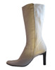 Davinci Italian Women's Mid Calf high Heel Boots 4163 White
