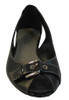 Franco Sarto Women's Tap Peep Toe Flat Shoes Black