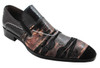 Davinci designer Men's Dressy Italian Slip-on Unique print leather 2511