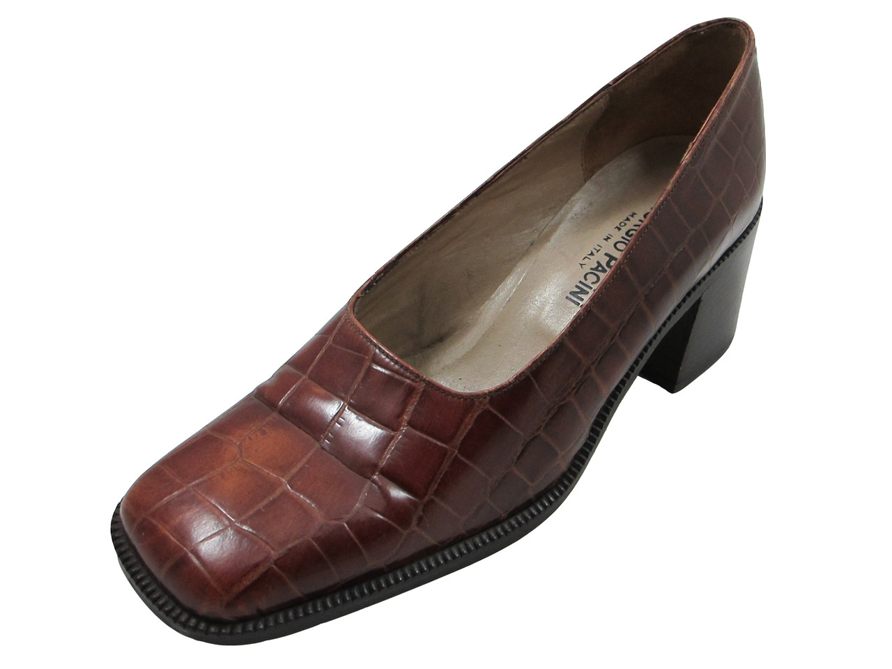 womens brown crocodile shoes