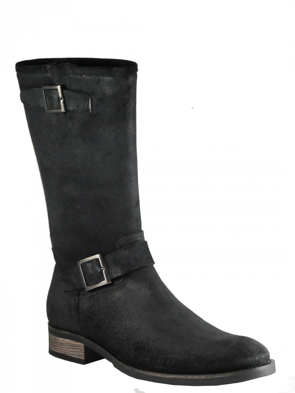 round toe mid calf boots