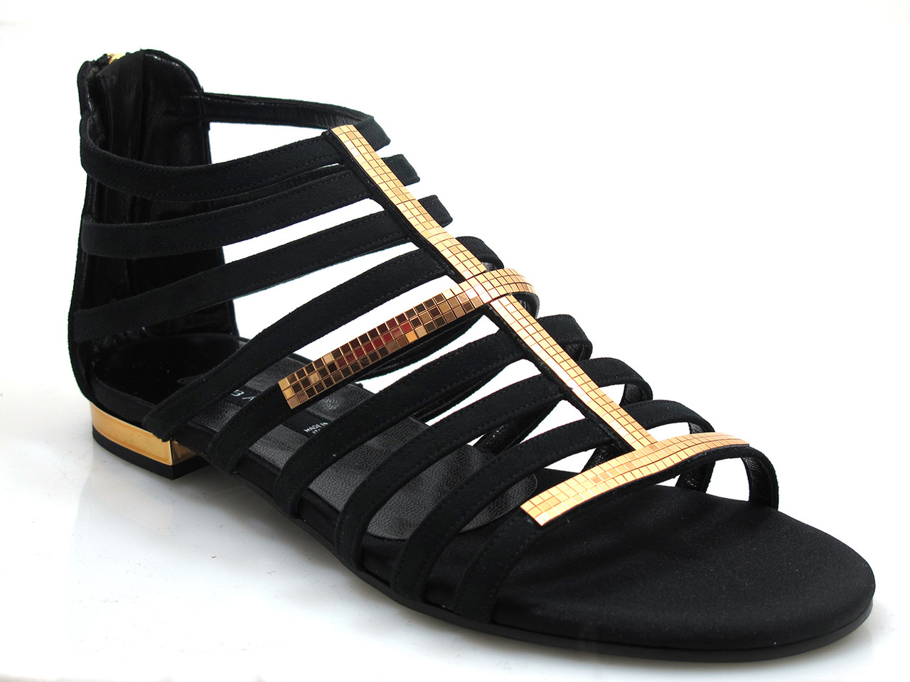 Flat Dressy Strappy Glittered Sandal
