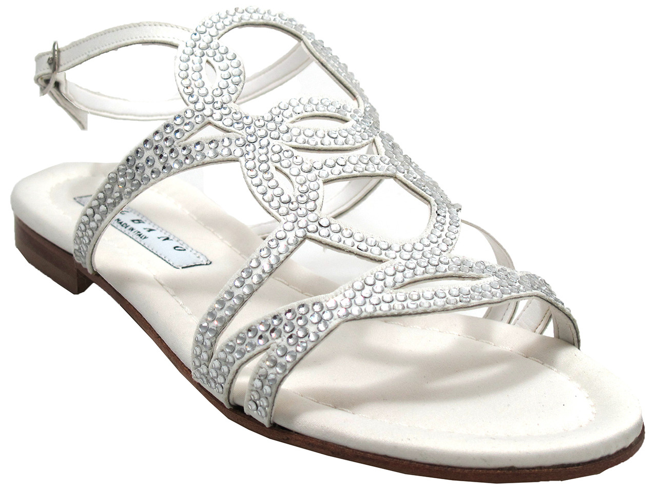 white sparkly sandals
